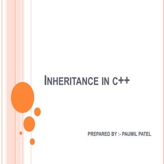Inheritance in c++ by rockstarpaumil - SlideShare Downloader | DownSlides