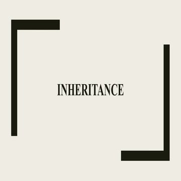 Inheritance