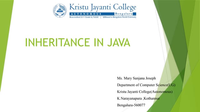 Inheritance in Java,Type of Inheritance,Method overriding