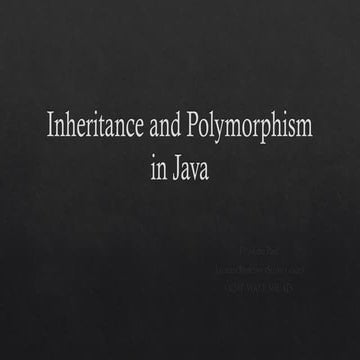 Inheritance and Polymorphism in Java thats