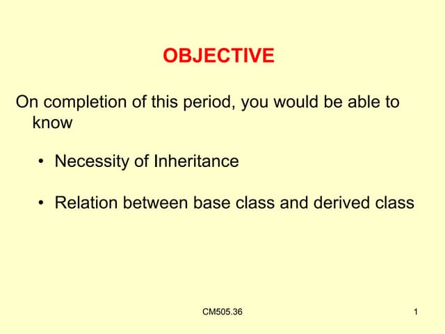 Inheritance concepts 
