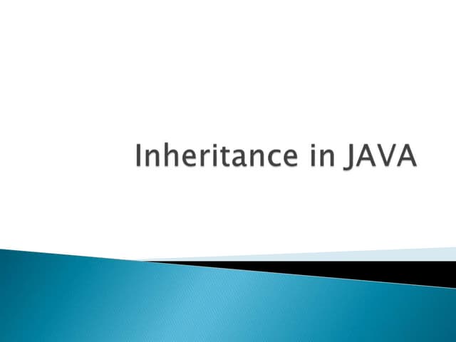 Inheritance in java