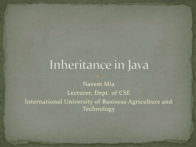 Inheritance in Java beginner to advance with examples.pptx