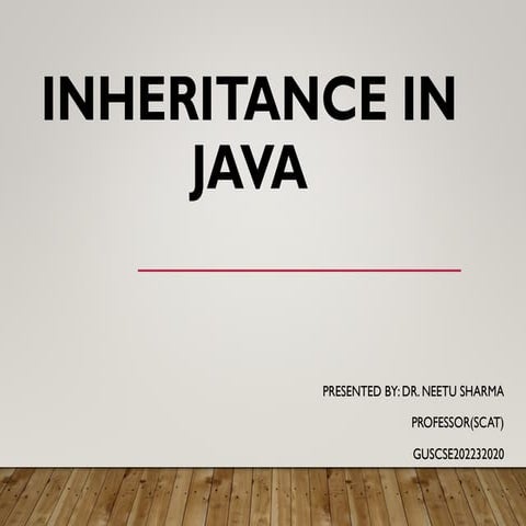 Inheritance in java.ppt FOR TYPES OF INHERITANCE | PPT