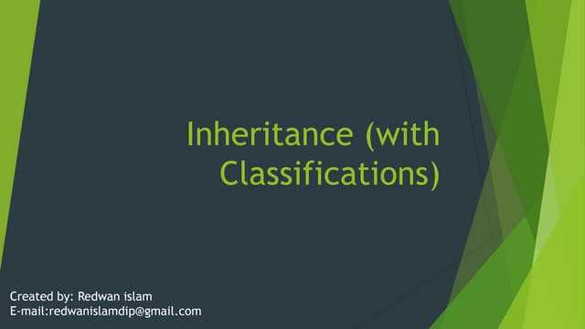 Inheritance (with classifications)