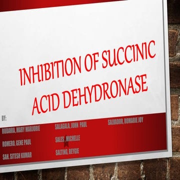 Inhibition of succinic acid dehydronase