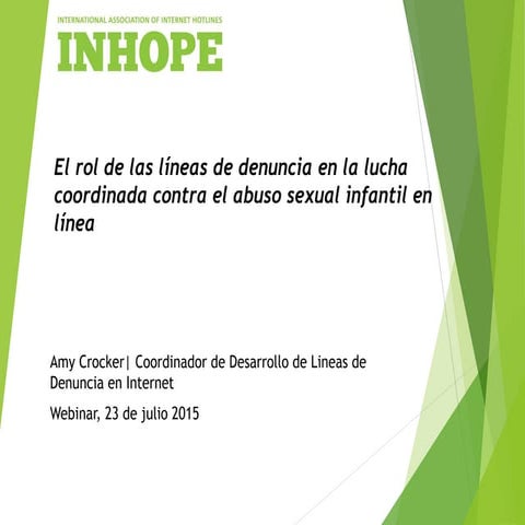 El rol de las líneas de denuncia en la lucha coordinada con el abuso sexual i...