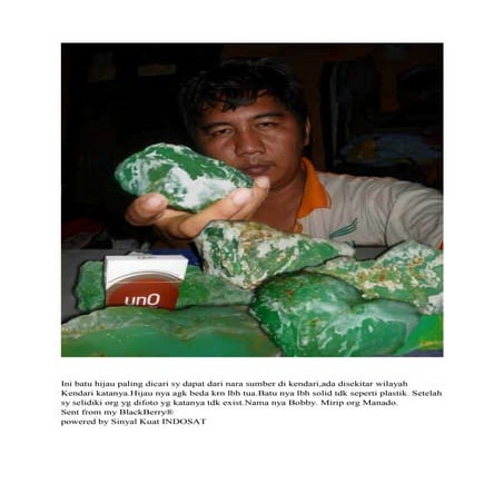 Ini batu hijau paling dicari sy dapat dari nara sumber di kendari