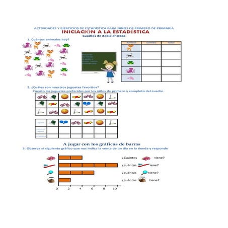 Iniciación a la estadística de primero de primaria