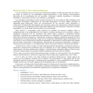 Iniciación a las matemáticas