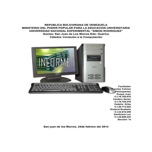 INICIACIÓN A LA COMPUTACIÓN- INFORME I 
