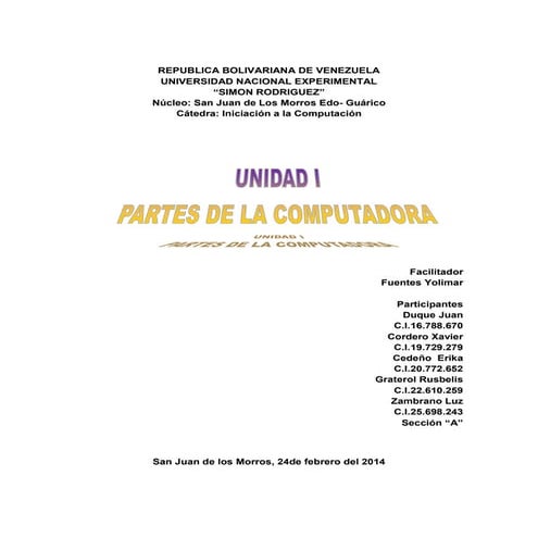 Iniciacion  ala computacion