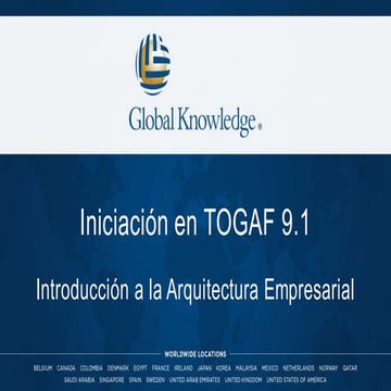Iniciacion en Togaf - Global Knowledge