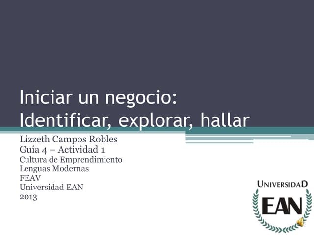 Iniciar un negocio identificar expl...