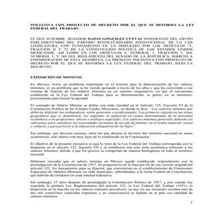 Iniciativa de Reforma de LFT desvin...