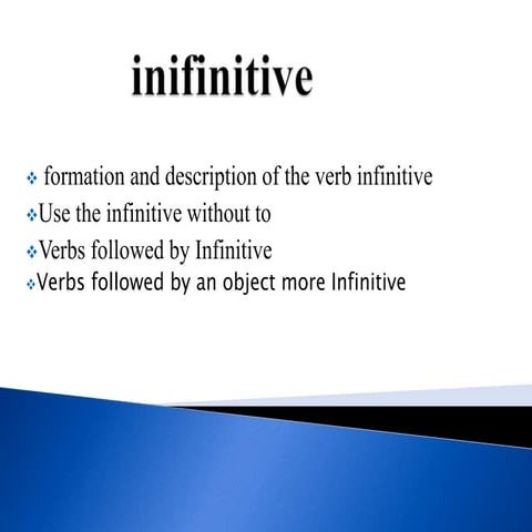 Powerpoint To infinitive | PPTX
