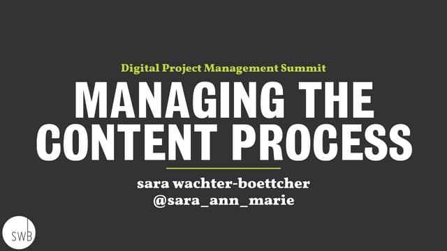 Managing the Content Process