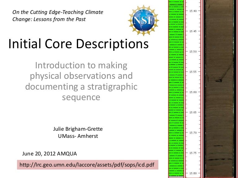 Initial Core Descriptions