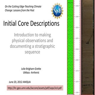 Initial Core Descriptions