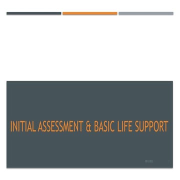 INITIAL ASSESSMENT ON TRAUMA AND MEDICAL EMERGENCIES .pptx