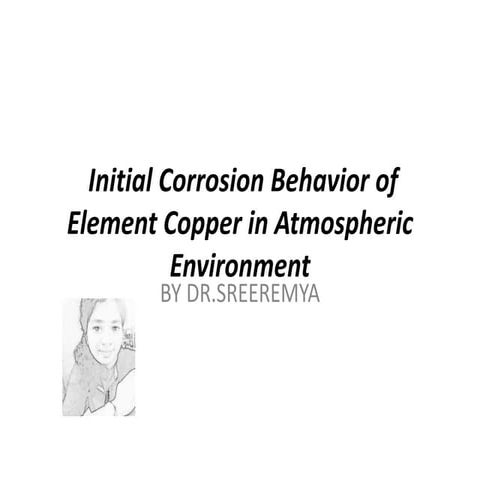 Initial corrosion behavior of element copper in atmospheric environment
