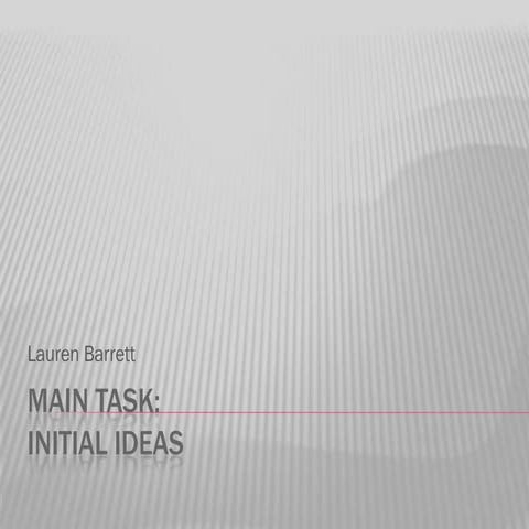 Initial Ideas - final