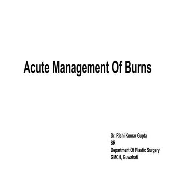 Acute Management in Burns