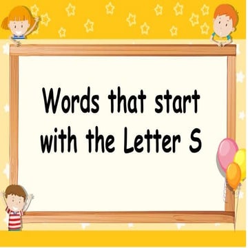 Initial S words animated power point presentation