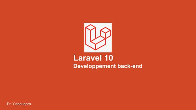Developpement back-end -Initiation Laravel 10