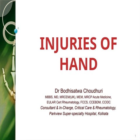 "Comprehensive Management of Hand Injuries: Approach, Treatment, and Rehabili...