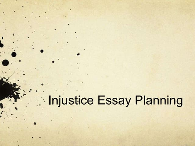 Social injustice essay