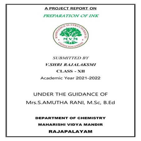 Ink Preparation by Rajalakshmi 