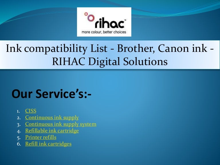 rihac continuous ink system