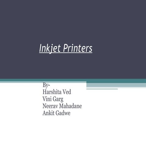 Ink jet and thermal printers