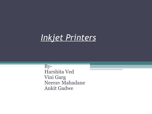 Ink jet and thermal printers
