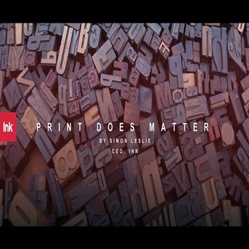 Print Still Matters - New York Travel Show Presentation 