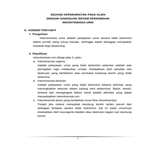 Inkontinensia urin AKPER PEMKAB MUNA 