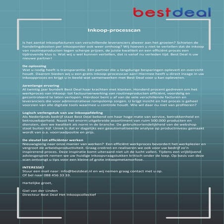 Staring College gebruikt het Bestdeal Inkoop collectief | PDF
