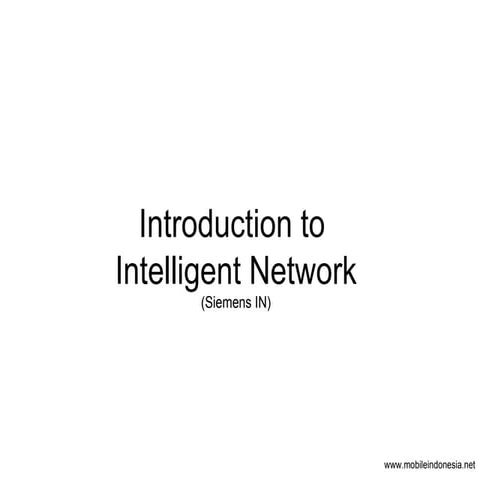 Introduction to Intelligent Network