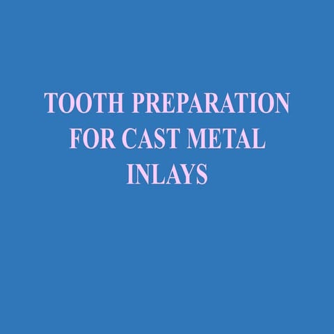 Bevels in Dental Restorations | PPTX