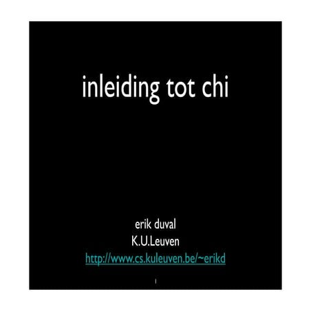 Inleiding tot chi