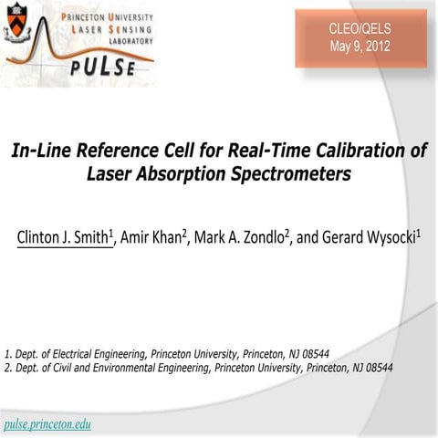 Inline Reference Cell for Reatime Calibration of Laser Absorption Spectrometers