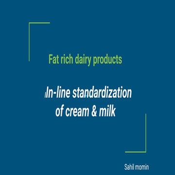 Cream separator - Cream separation in milk | PPTX