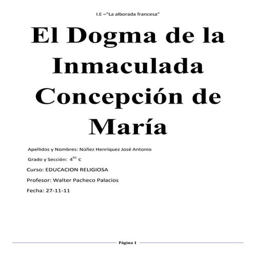 Inmaculada concepción