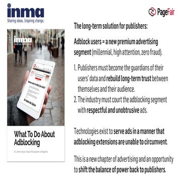 Speaking at INMA World Congress 2016 on the future beyond adblocking  