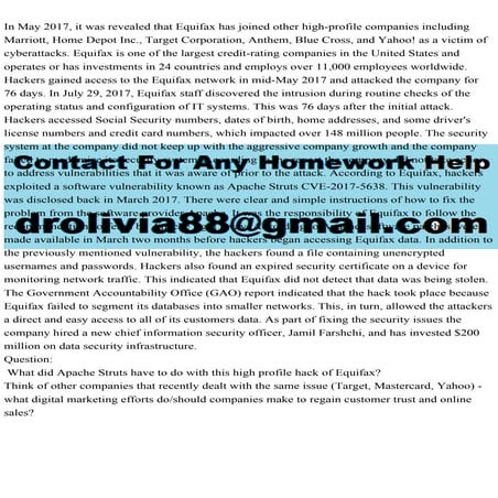 A Case Study Analysis Of The Equifax Data Breach | PDF