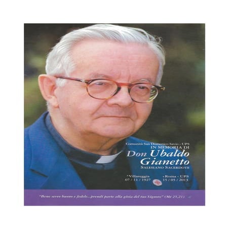 In memoria di don Ubaldo Gianetto