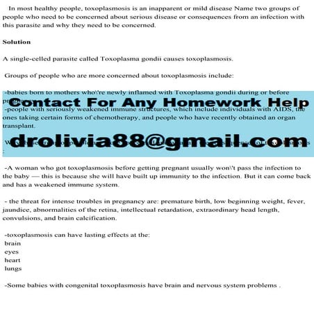 In most healthy people, toxoplasmosis is an inapparent or mild dise.pdf