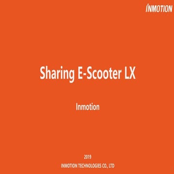 Inmotion LX sharing scooter