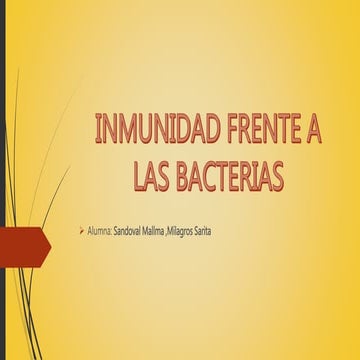 Inmunidad frente a bacterias